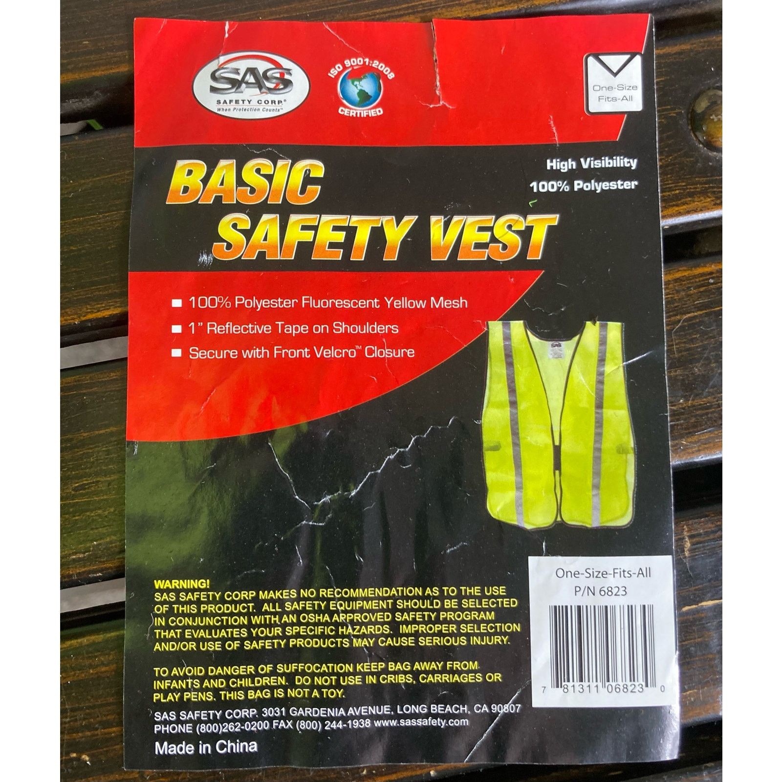 SAS Safety Vest High Visibility Yellow Reflective SAS Pocket New Size US XL / EU 56 / 4 - 2 Thumbnail