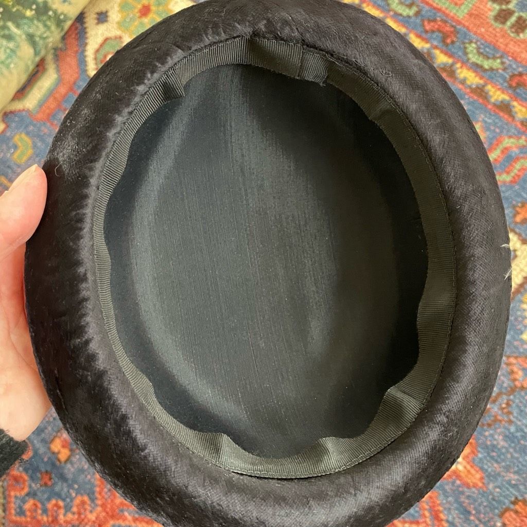 Vintage Vintage 60s Black Hat Veil Grossgrain Ribbon Bow Band Small Size ONE SIZE - 8 Thumbnail