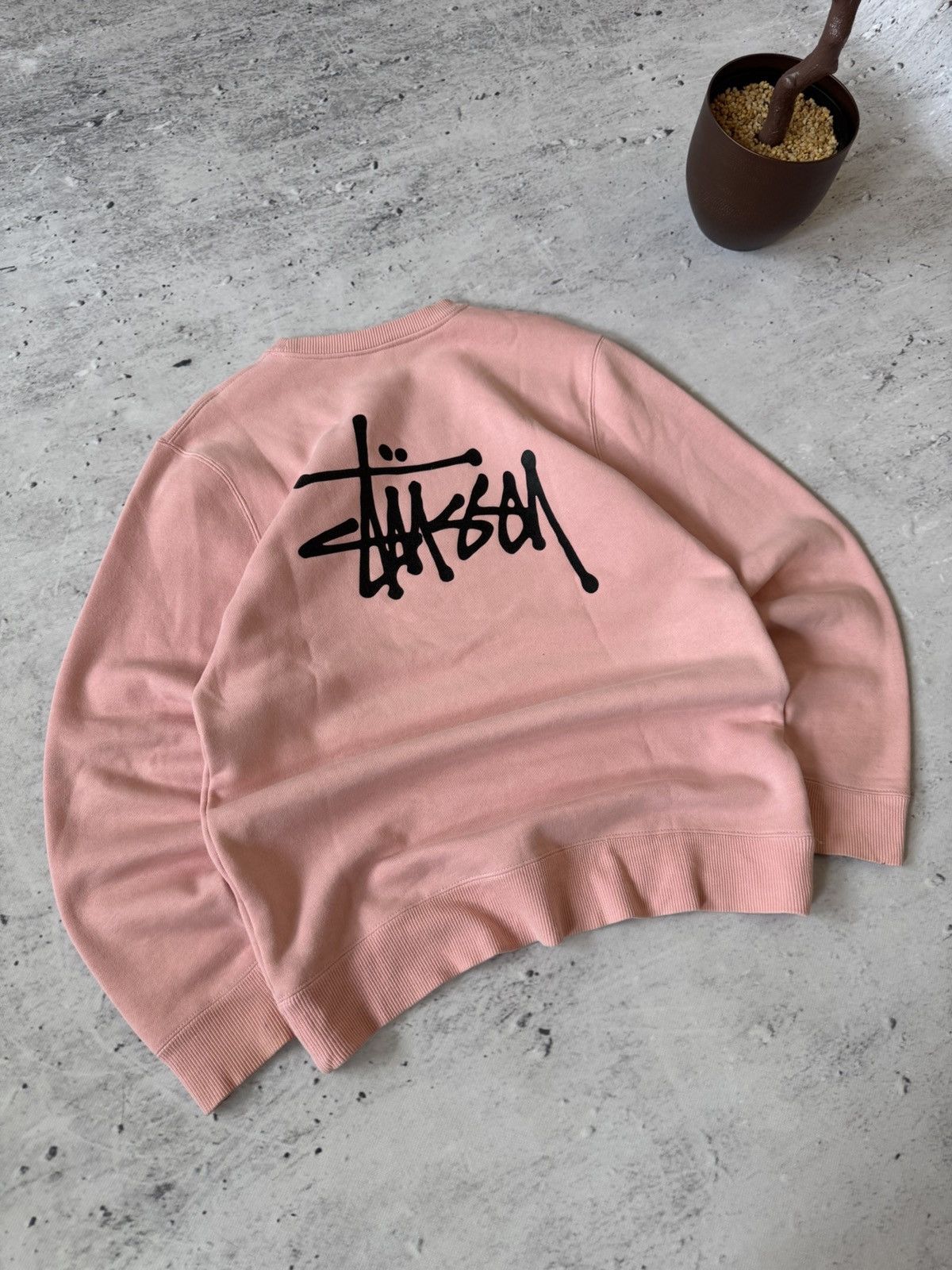 Stussy × Vintage STUSSY CENTER HAFT LOGO OVERSIZE BAGGY FIT SWEATSHIRT Size US M / EU 48-50 / 2 - 1 Thumbnail