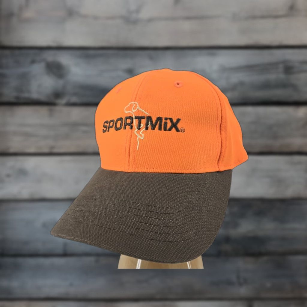 Vintage SPORTMIX PET FOOD Hat Orange Brown Adjustable Snapback Size ONE SIZE - 1 Thumbnail