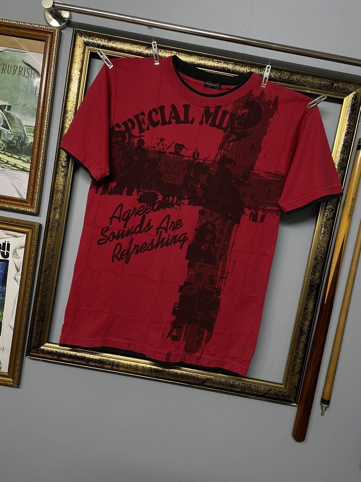 Japanese Brand Vintage 1990s Japan Designer Freebeat Refreshing Punk Tshirt Size US XS / EU 42 / 0 - 5 Thumbnail
