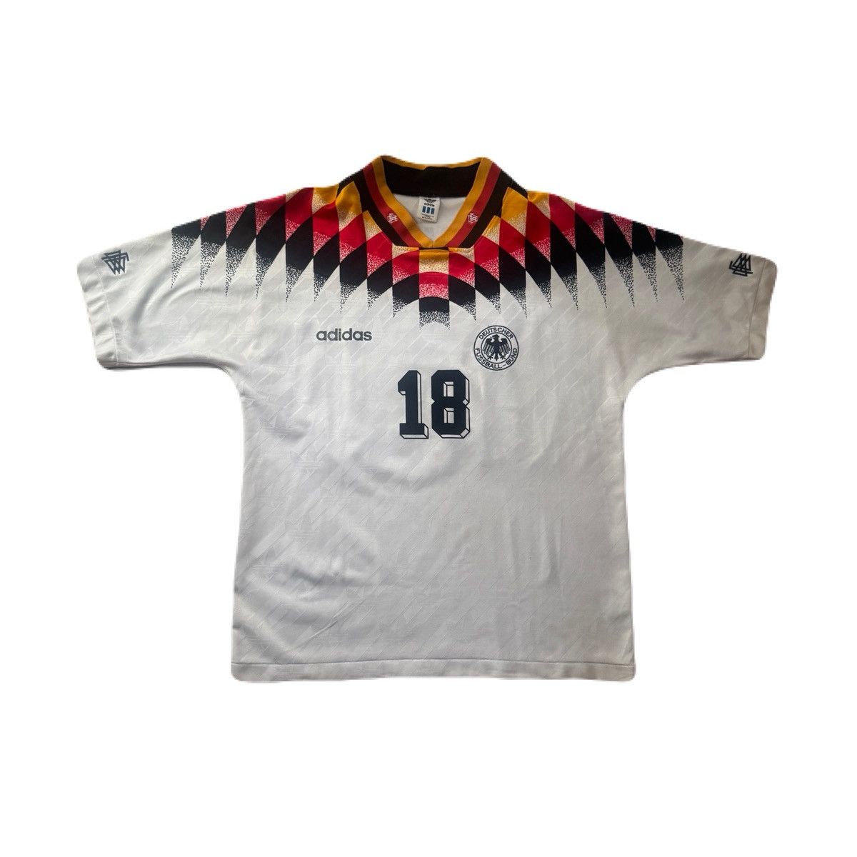 Adidas VINTAGE 1994 WORLD CUP FOOTBALL GERMANY JERSEY KLINSMANN Size US L / EU 52-54 / 3 - 1 Thumbnail