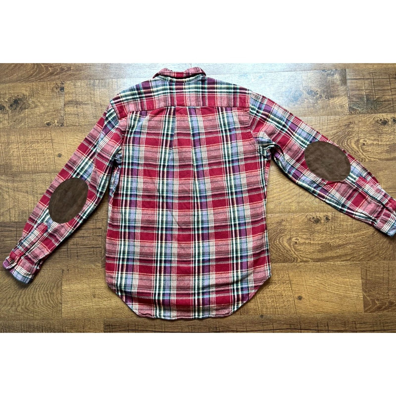 Polo Ralph Lauren Vintage Polo Ralph Lauren Plaid Flannel Shirt - Medium - Suede Elbow Patches Size US M / EU 48-50 / 2 - 4 Thumbnail