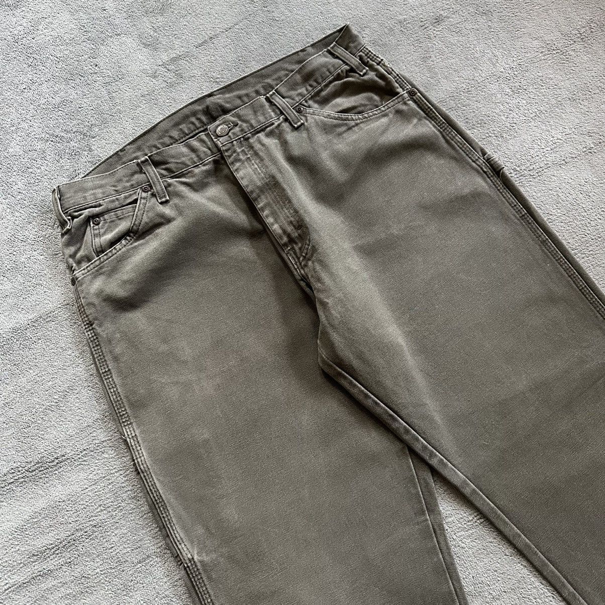 Carhartt × Dickies (36x33) Crazy Vintage Y2K Faded Dickies Carpenter Pants Moss Size US 36 / EU 52 - 5 Thumbnail