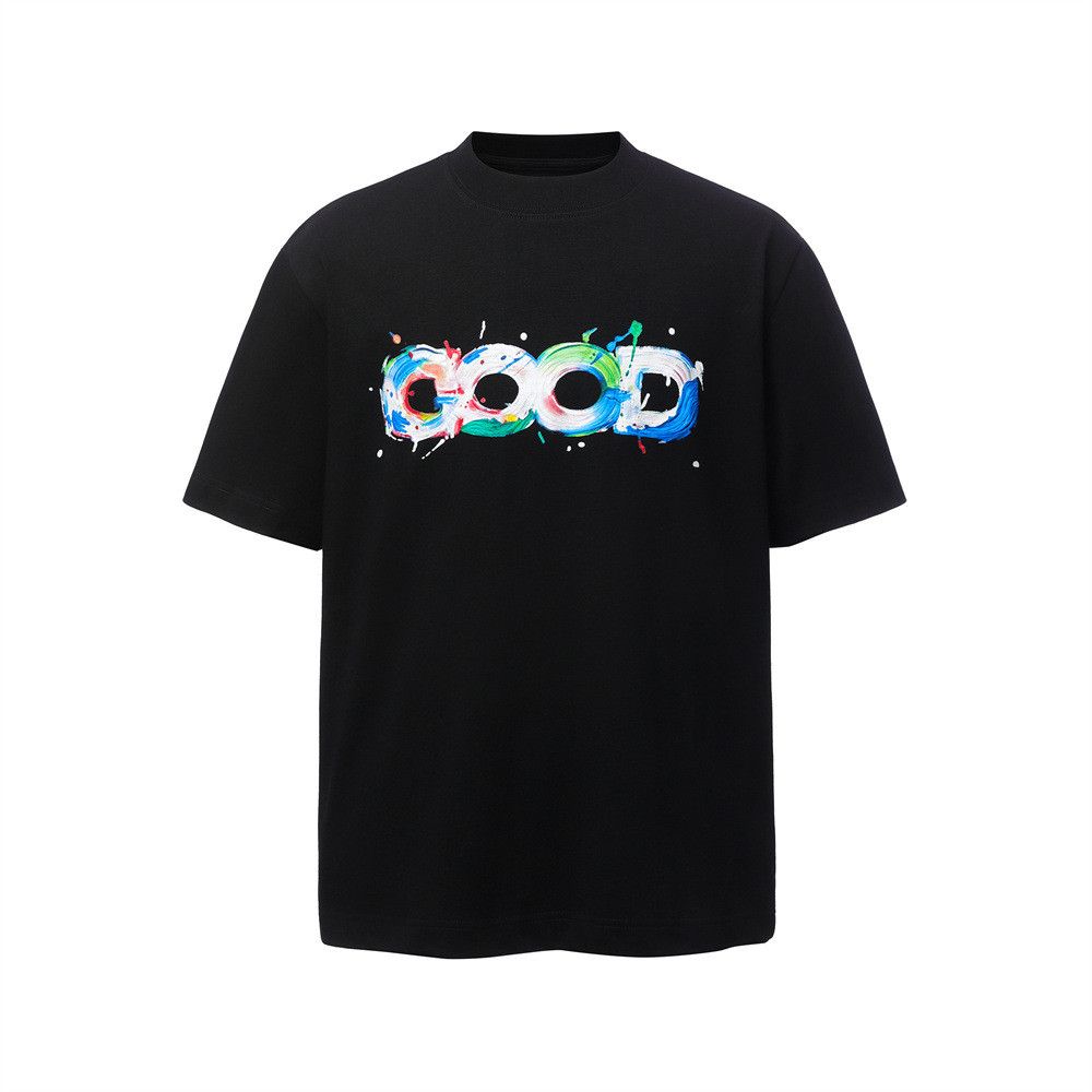 Japanese Brand Men's Street Pure Cotton T-Shirt with Letter Graffiti Print Size US M / EU 48-50 / 2 - 2 Thumbnail