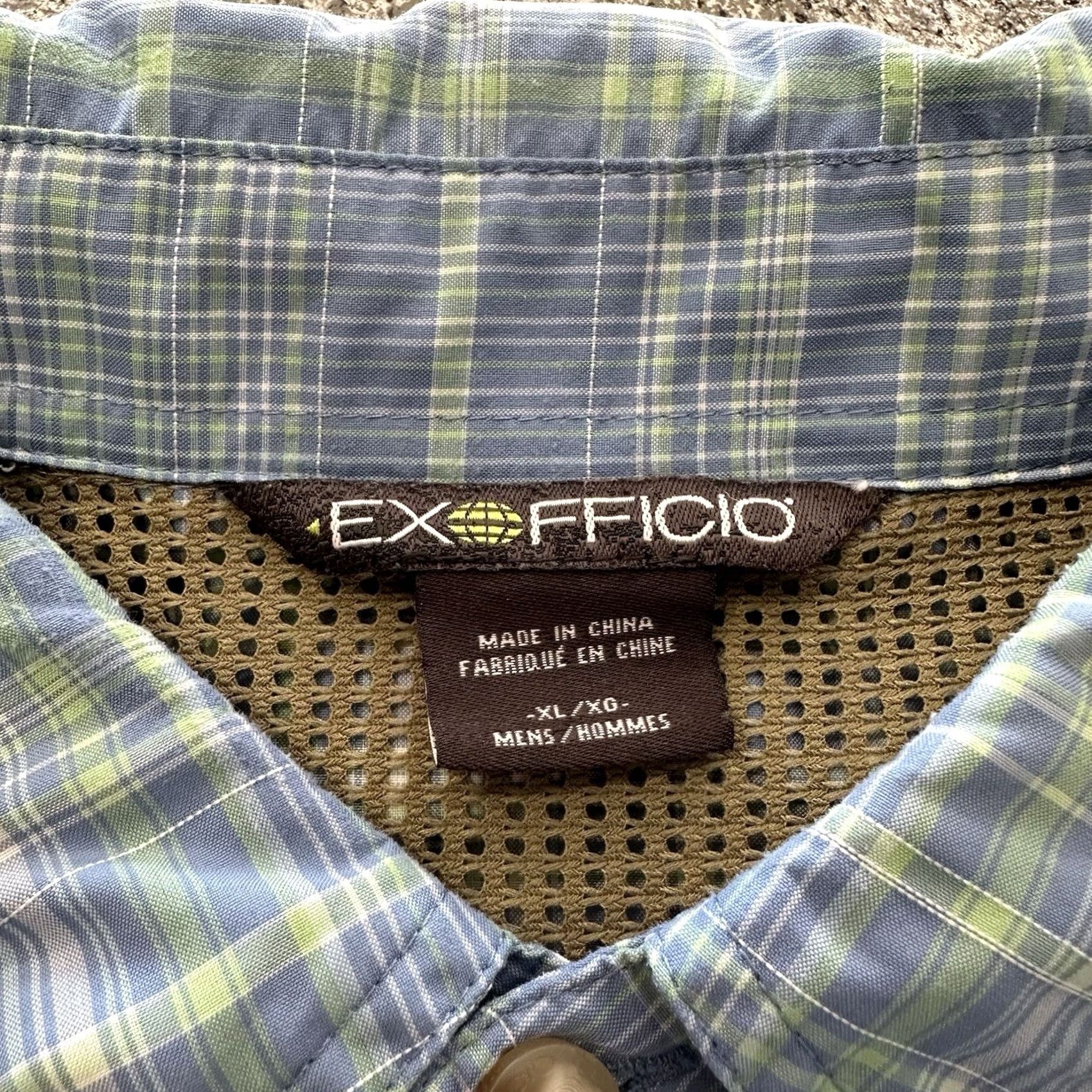 ExOfficio Exofficio Shirt Mens XL Blue Plaid Long Sleeve Button-Up Size US XL / EU 56 / 4 - 3 Thumbnail