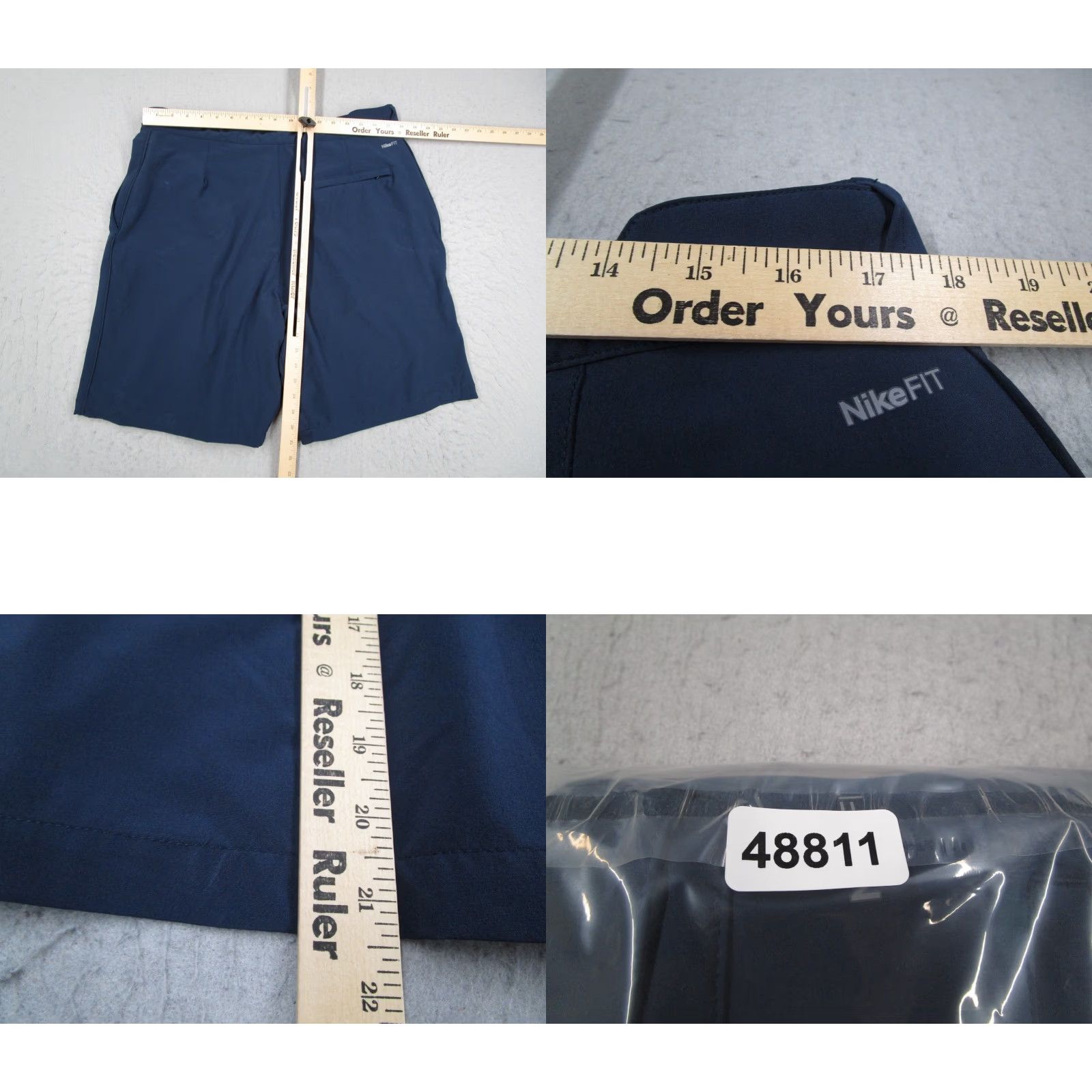 Nike VINTAGE Nike Shorts Mens XL Blue Fit Dry Tennis Adjustable Waist 9" Retro Y2K Size US 36 / EU 52 - 8 Thumbnail