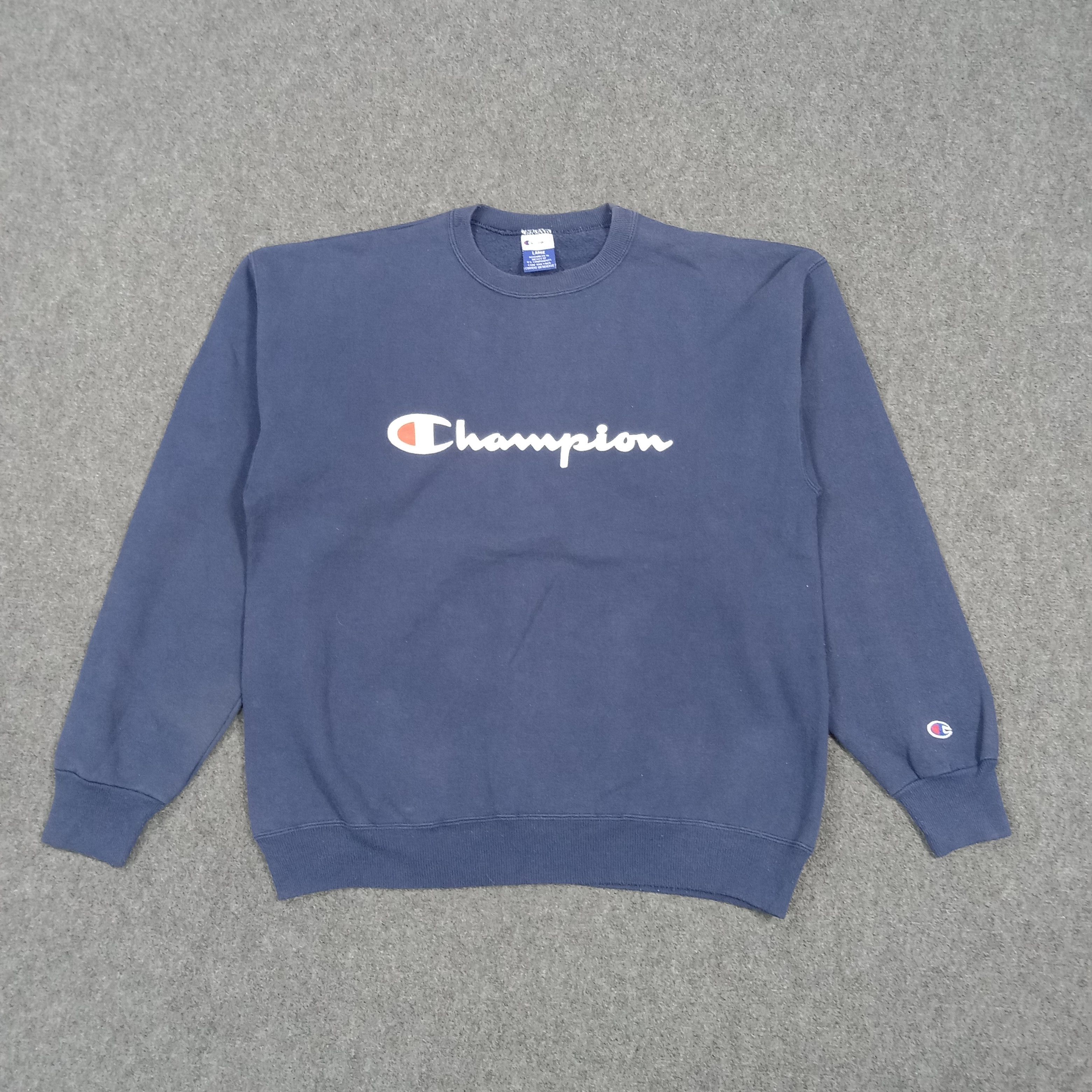 Champion Champion Embroidered Spell Out Crewneck Sweatshirt C293N8 Size US L / EU 52-54 / 3 - 1 Thumbnail