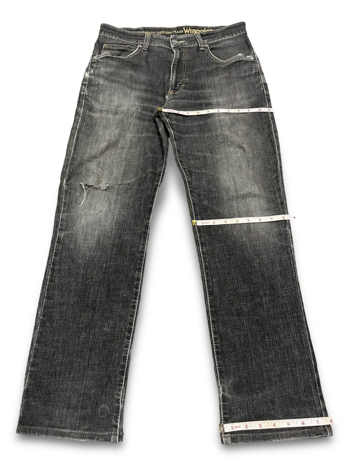 Wrangler Vintage Wrangler Fade Rip Distressed Loose Style Jeans 32x30 Size US 32 / EU 48 - 12 Thumbnail