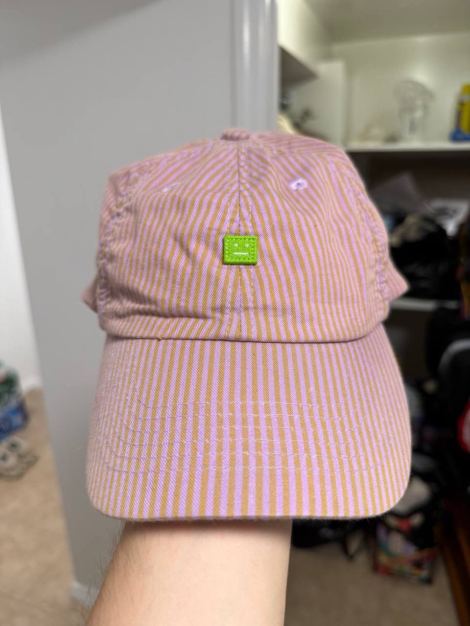 Acne Studios Acne Studios - Small Logo Striped Cotton-Twill Baseball Cap Size ONE SIZE - 1 Thumbnail