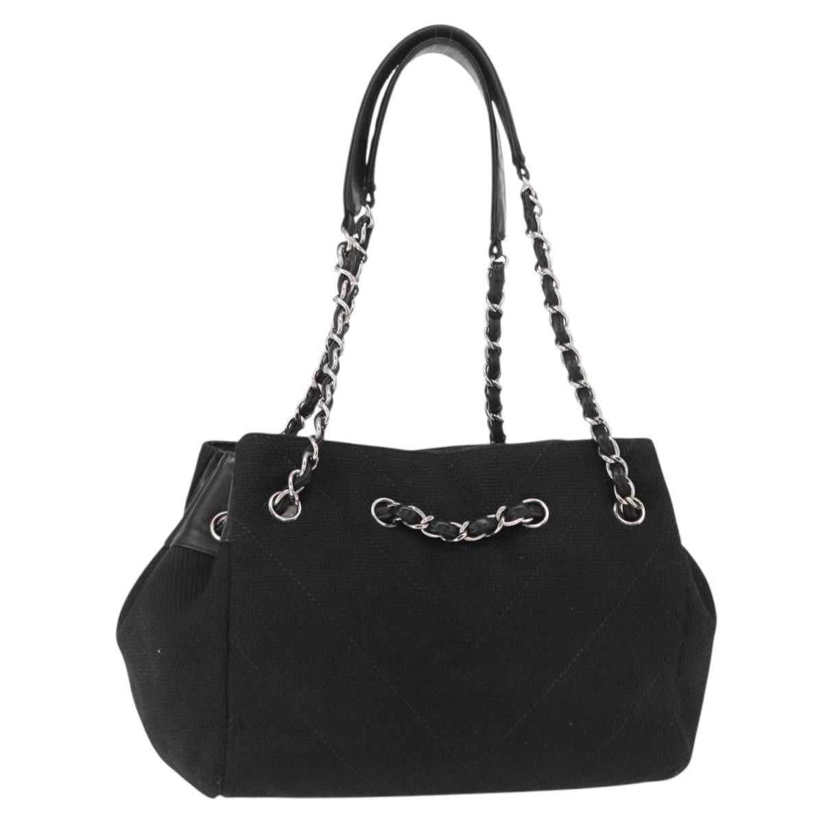 Chanel Chanel Vintage CC Charm Tote Chevron Canvas Size ONE SIZE - 1 Thumbnail