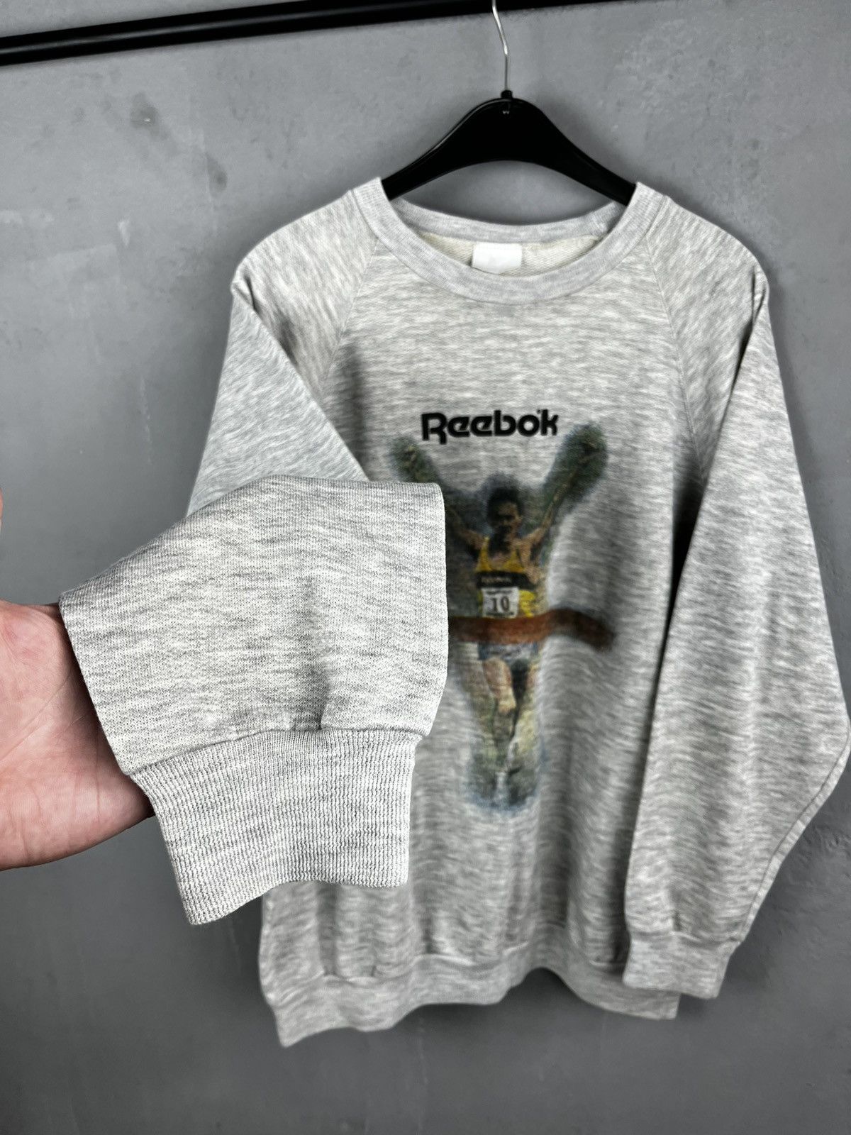 Reebok Vintage 80s Cotton Mix Stone Reebok Sweatshirt - Large Size US L / EU 52-54 / 3 - 7 Thumbnail