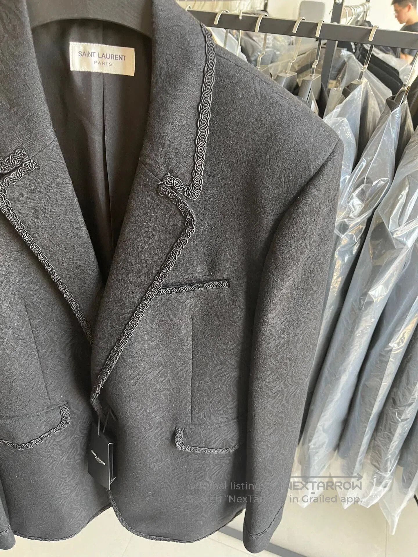 Saint Laurent Paris Saint Laurent Dark Gray Wool Blazer. Size US S / EU 44-46 / 1 - 3 Thumbnail