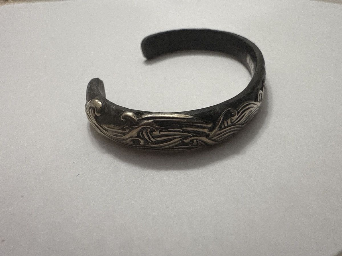 David Yurman Sterling Silver Waves Cuff Bracelet with Forged Carbon Size ONE SIZE - 3 Thumbnail