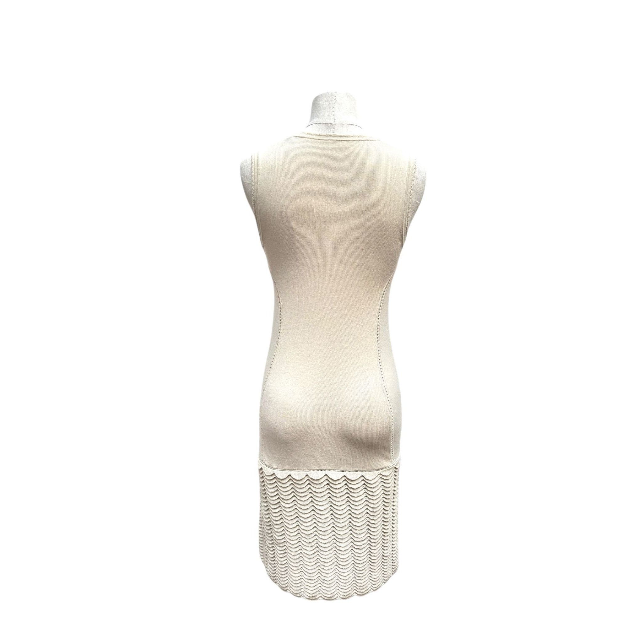 Alexander McQueen 2012 Beige Knit Dress Size M / US 6-8 / IT 42-44 - 4 Thumbnail