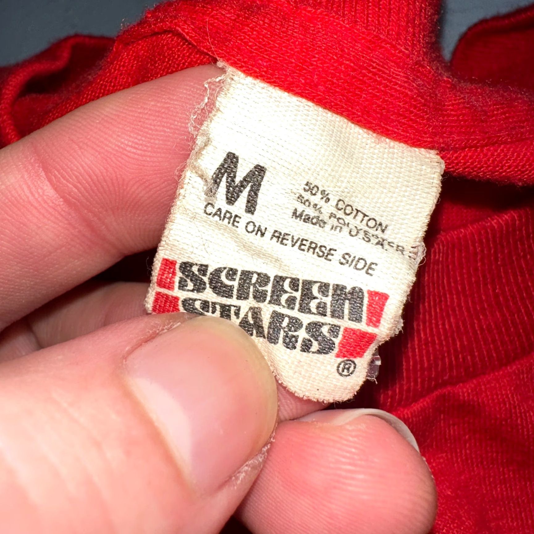Vintage VINTAGE USMC 80s United States Marine Corps Shirt Medium Red Screen Stars Mens Size US M / EU 48-50 / 2 - 4 Thumbnail