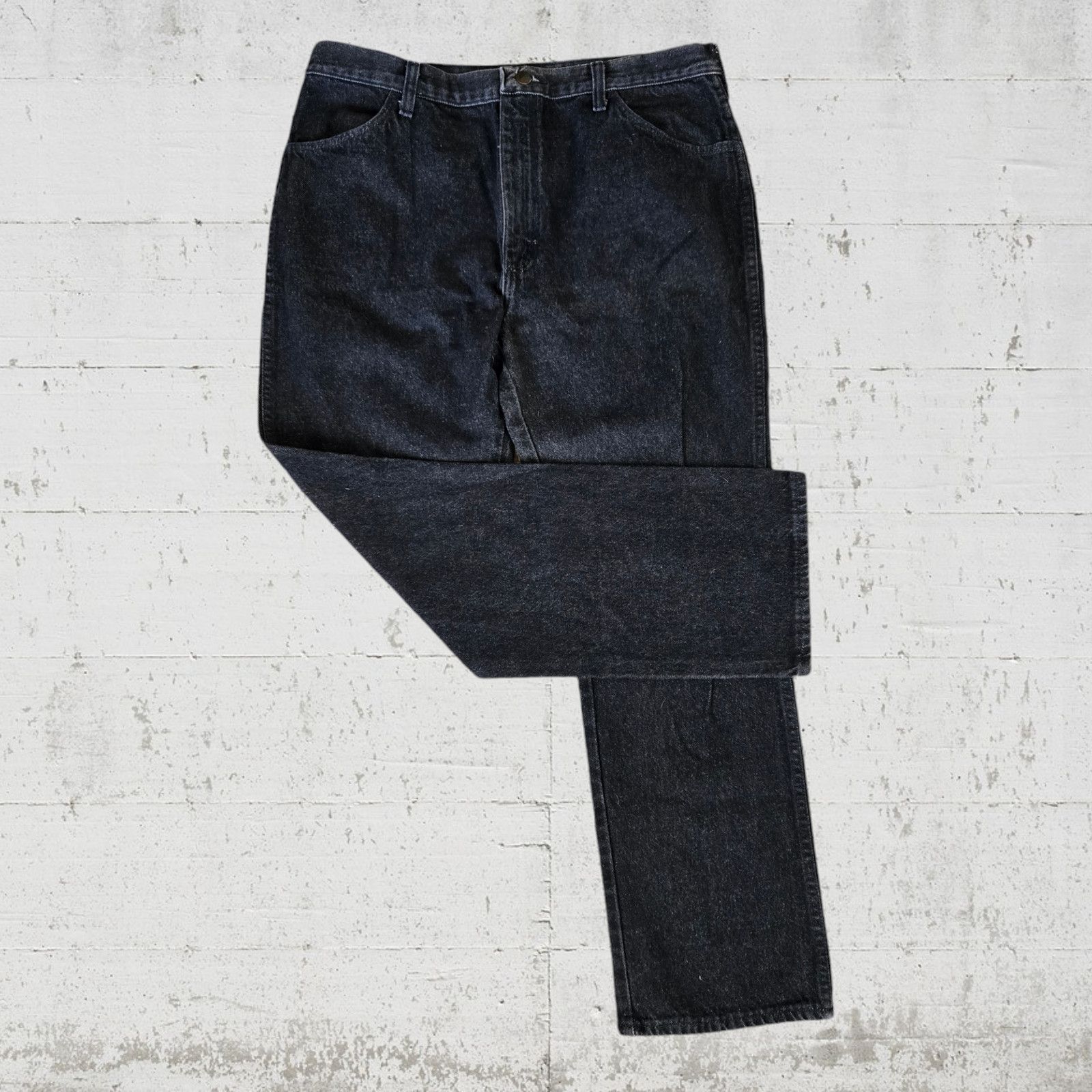 Rustler 2000s Black High Rise Straight Jeans Size 34 x 30 Size US 34 / EU 50 - 2 Thumbnail
