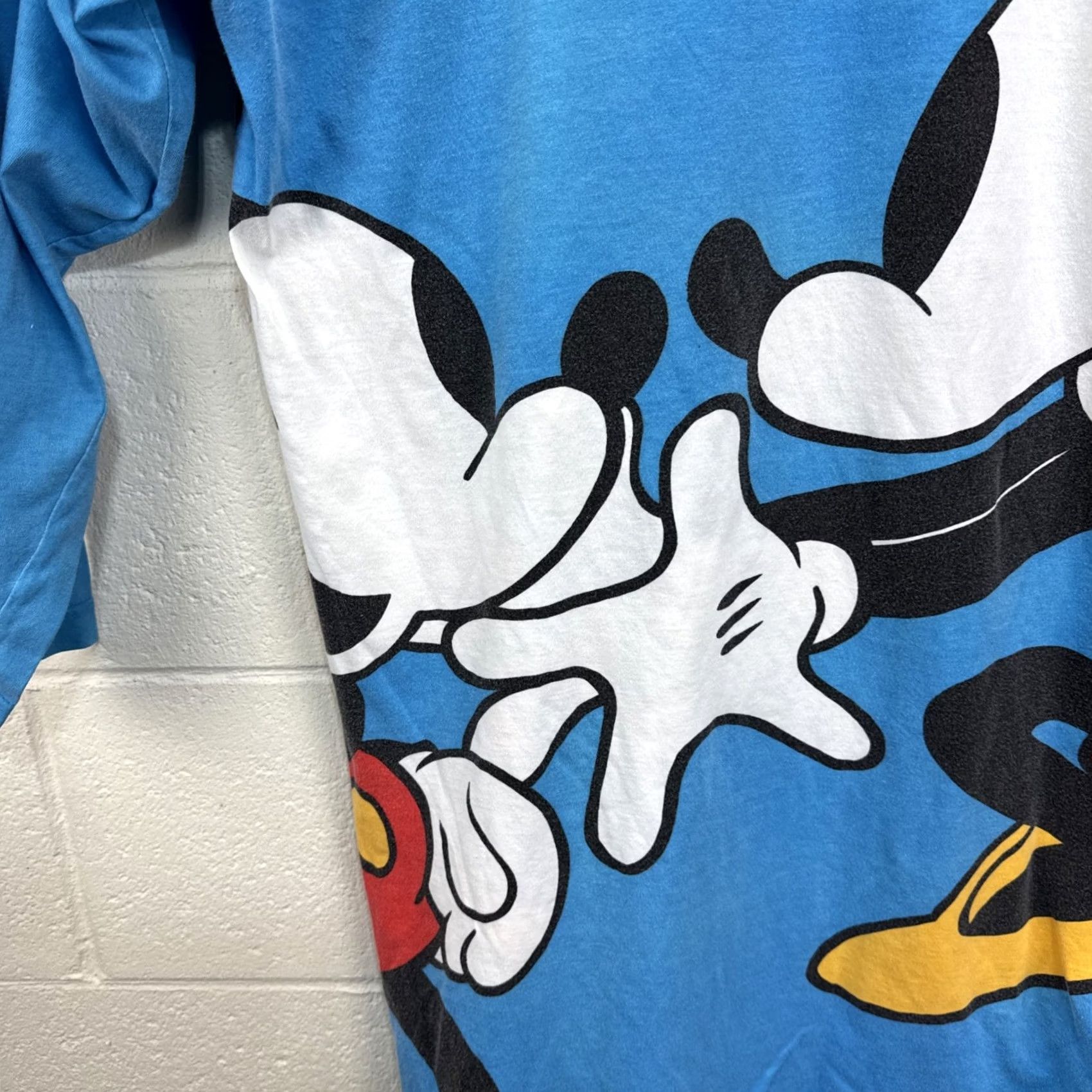 Disney VINTAGE Disney Sleep Shirt Night Gown Mickey Minnie Mouse 90s OS Blue White Print Womens Nightgown Size ONE SIZE - 6 Thumbnail