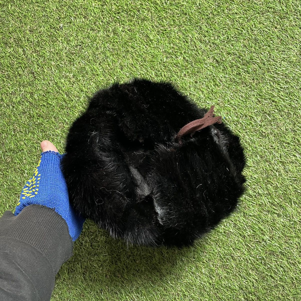 Hysteric Glamour All Black Fur Trapper Hat – Glossy Archive Coldwear Piece Size ONE SIZE - 8 Thumbnail