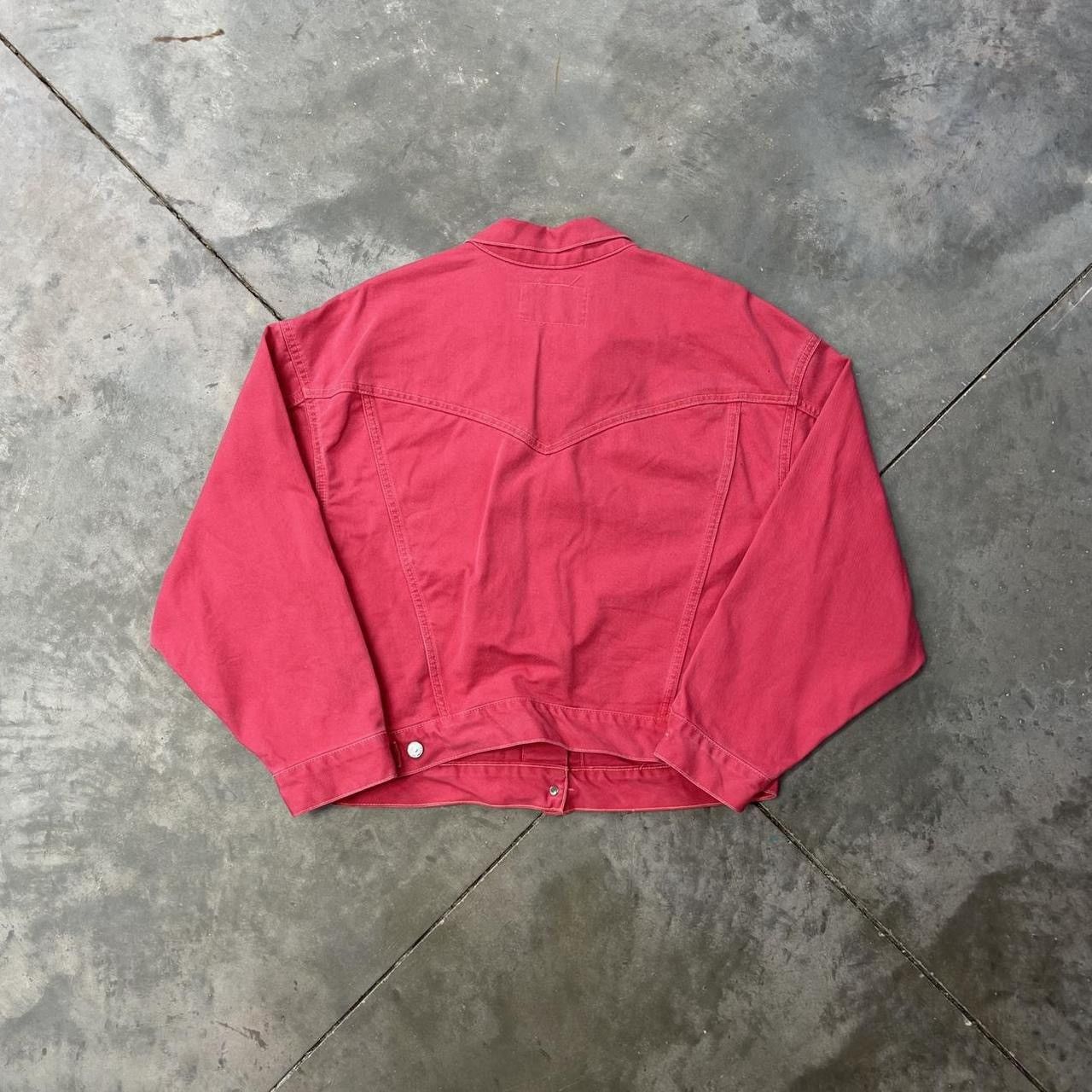 Levi's Vintage Levi’s Red Denim Trucker Jacket 90s Red Size US L / EU 52-54 / 3 - 6 Thumbnail