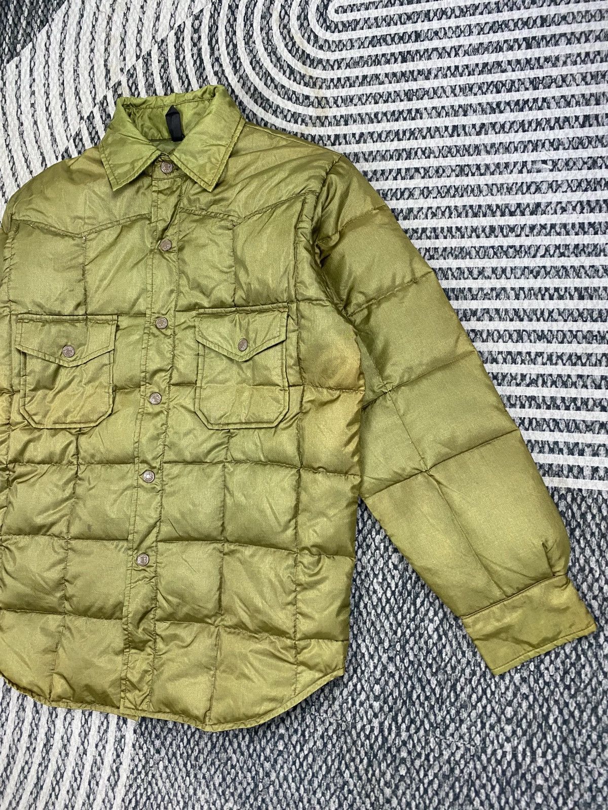 Japanese Brand Vintage Like A Hurricane Green Genuine Puffer Jacket Size US M / EU 48-50 / 2 - 4 Thumbnail