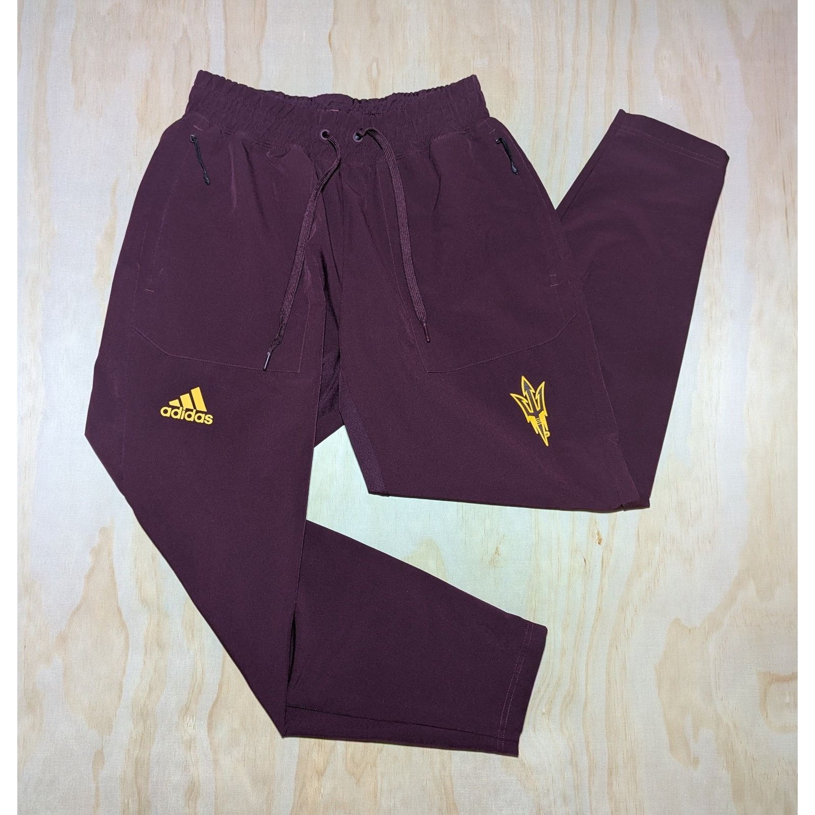Adidas Adidas Men's Medium ASU Sun Devils Joggers Player Issued Size US 32 / EU 48 - 1 Thumbnail