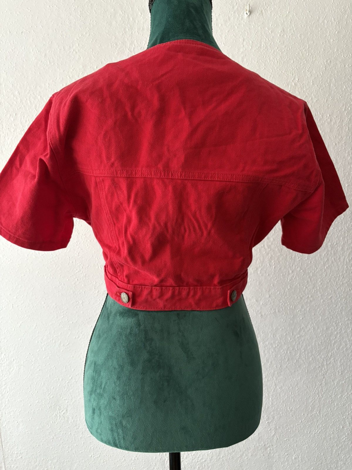 Vintage Vintage x red x short denim jacket Size S / US 4 / IT 40 - 5 Thumbnail