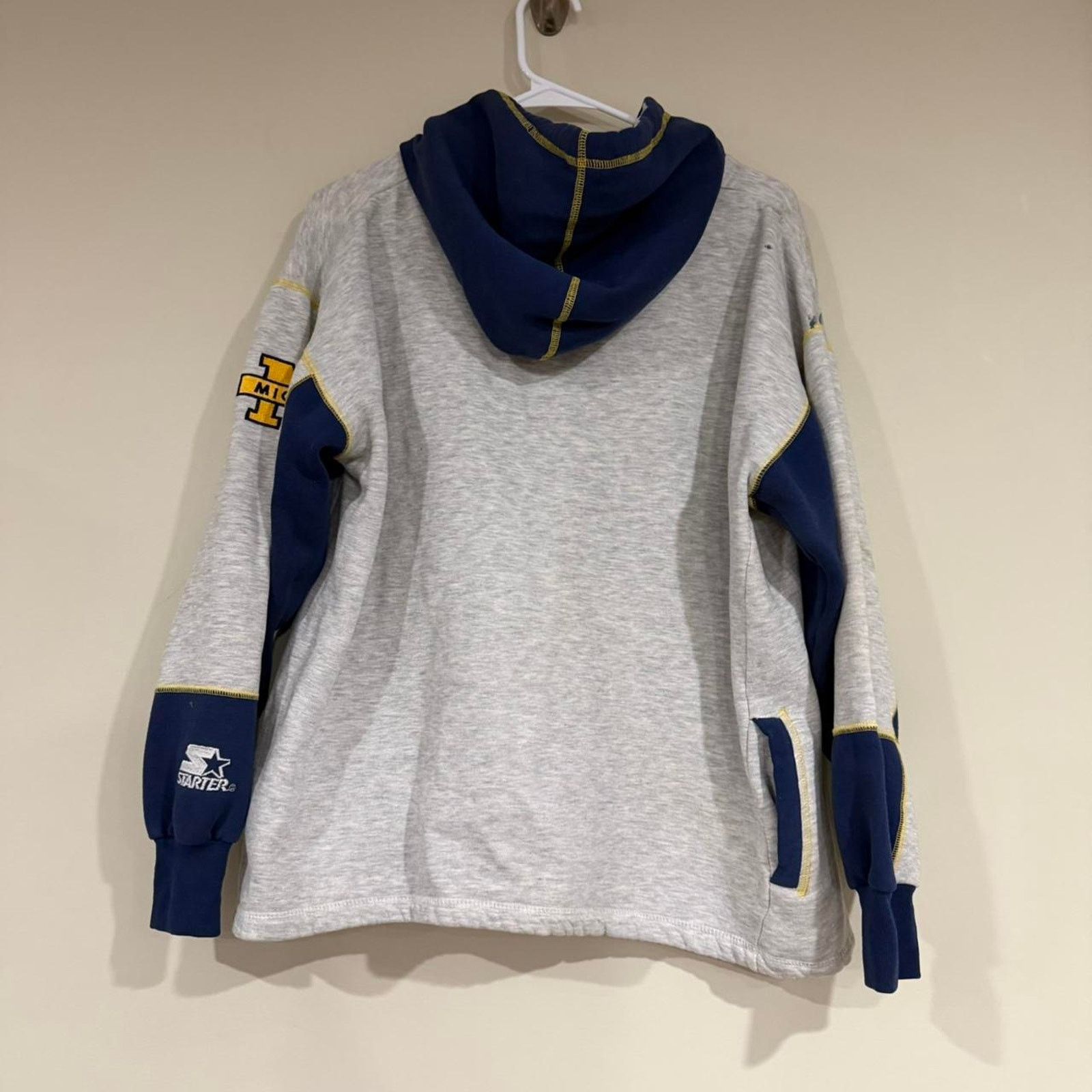 Starter Vintage Starter Michigan Wolverines Hoodie Size US M / EU 48-50 / 2 - 2 Thumbnail