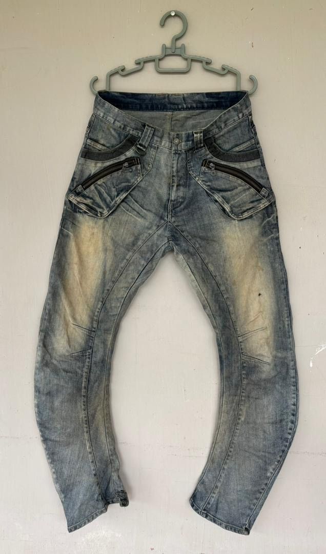 PPFM VTG PPFM Denim Pant Curve Design Rare Design Size US 34 / EU 50 - 1 Thumbnail