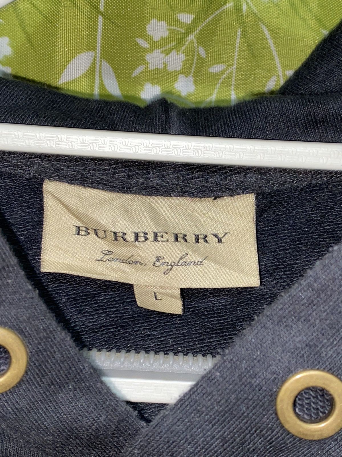 Burberry × Vintage Vinatge Burberry Hoodie Size US L / EU 52-54 / 3 - 4 Thumbnail