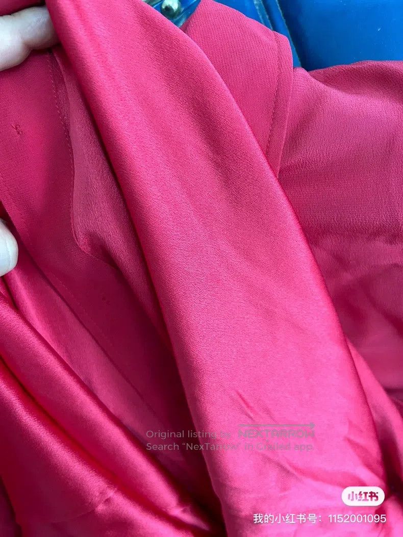Hermes Hermes Women's red silk dress/long shirt, loose fit Size XS / US 0-2 / IT 36-38 - 5 Thumbnail