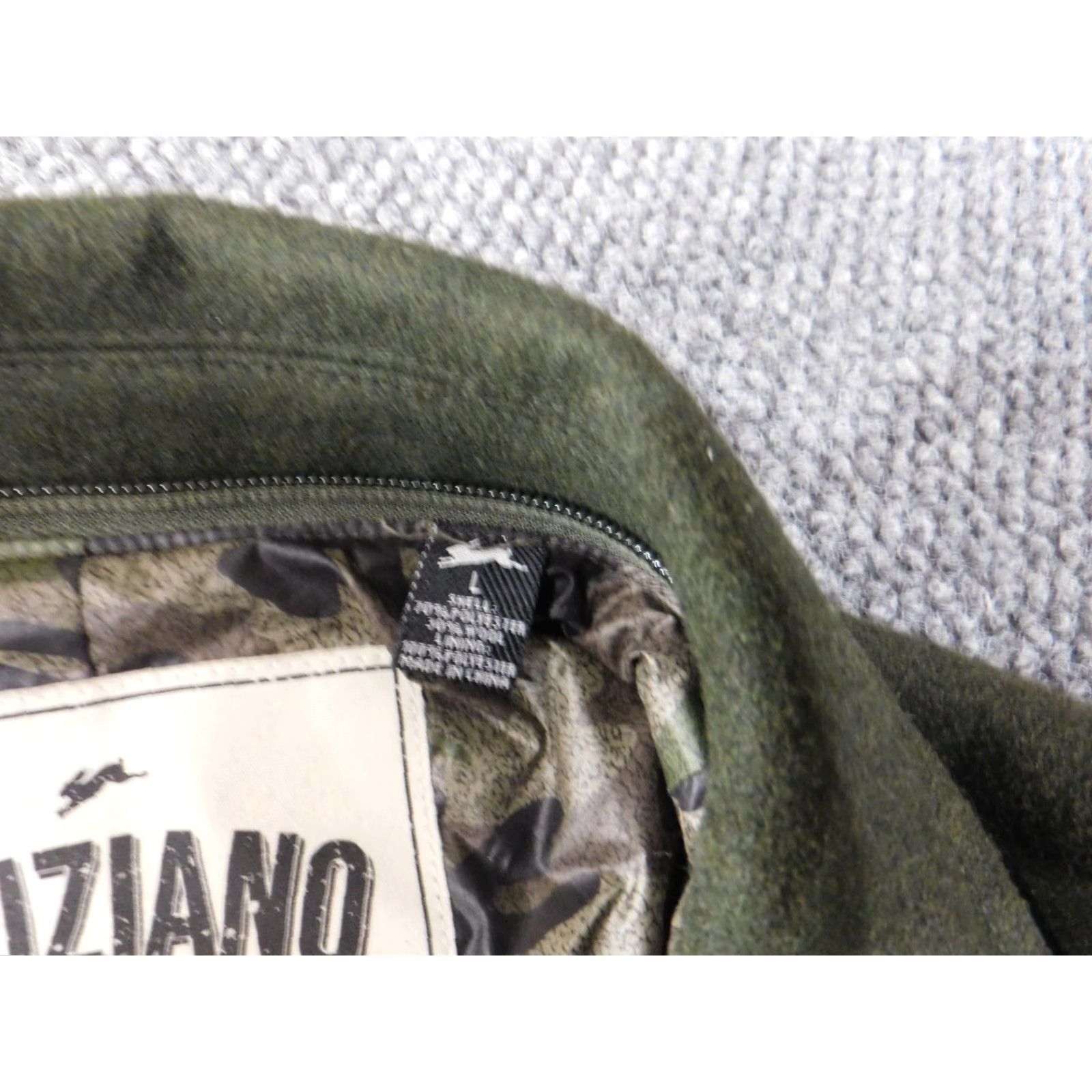 Vintage a tiziano blazer trench coat Men L Green Wool Button Lined Zip Mid-Length Fall Winter Solid Army Vintage No Size 42R - 6 Thumbnail
