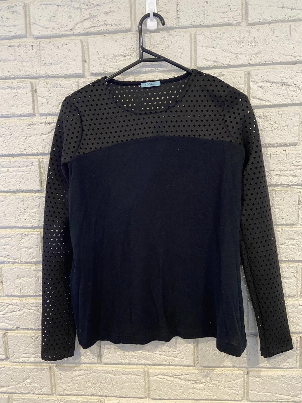Kokaine Kookai top long sleeve Cutout Textured Top - Size Medium Size M / US 6-8 / IT 42-44 - 7 Thumbnail