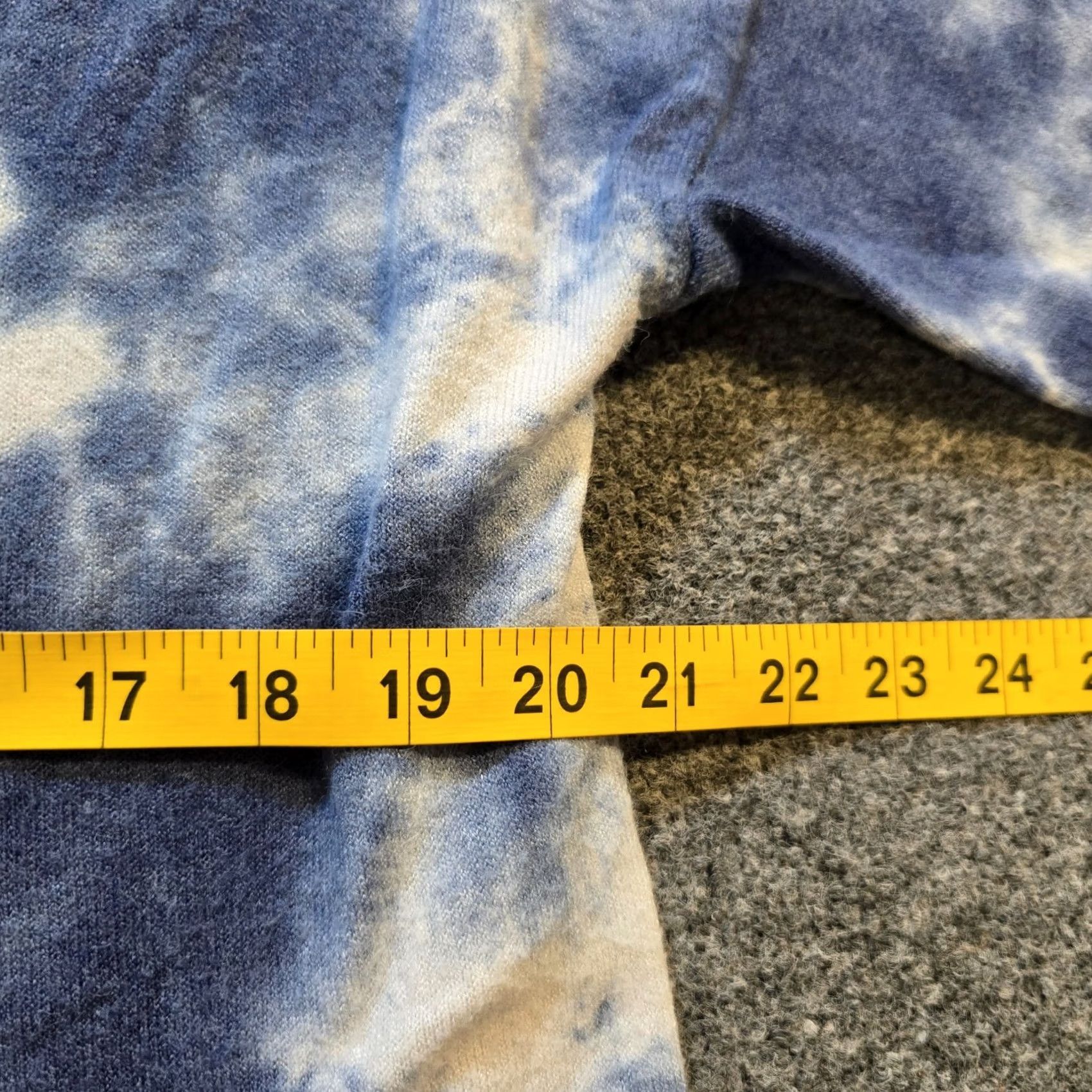 Vintage Tempo Paris Sweater Womens Large Blue Tie Dye Long Sleeve V Neck Casual Pullover Knit Top Size L / US 10 / IT 46 - 5 Thumbnail