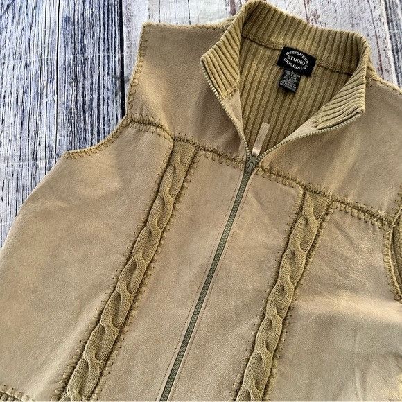 Vintage Vintage Suede Leather Zip Up Sleeveless Vest “Designers Stud Size L / US 10 / IT 46 - 3 Thumbnail