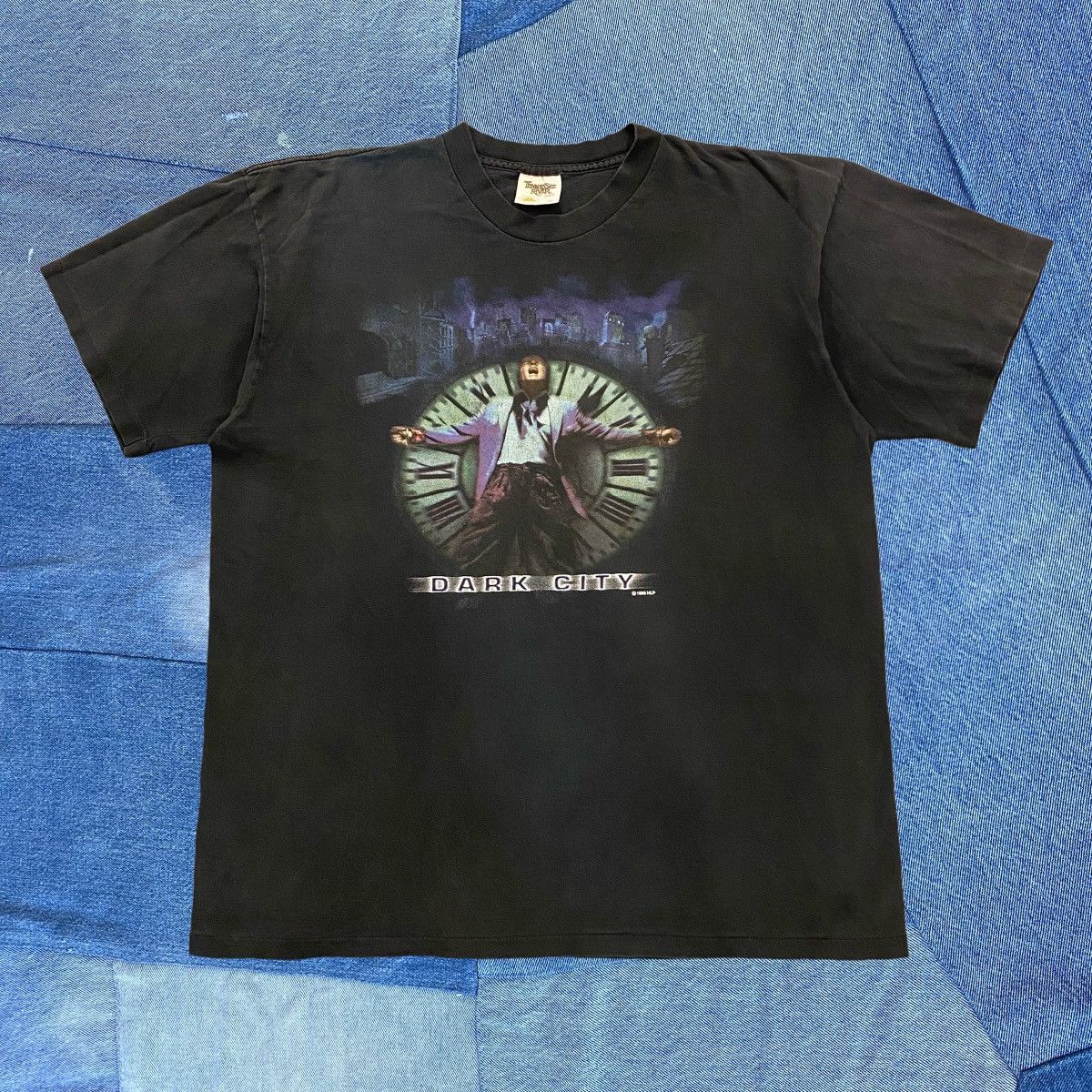 image of Crazy Vintage 90's Dark City Movie Promo Tee in Black, Men's (Size XL)