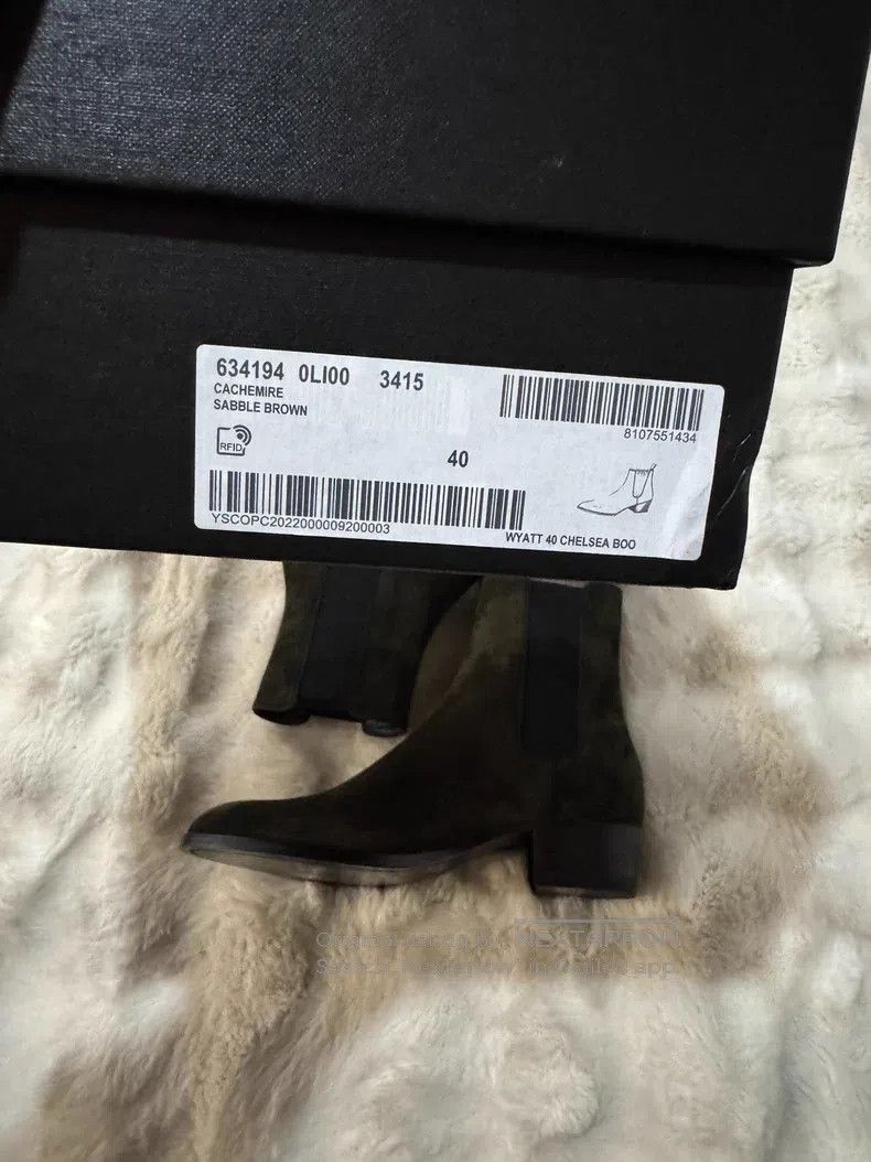 Saint Laurent Paris Saint Laurent Paris Suede Chelsea Boots Size US 7 / EU 40 - 7 Thumbnail