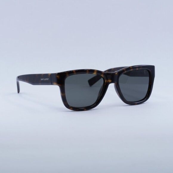 Saint Laurent Paris Saint Laurent SL674 003 Sunglasses Havana Square Frame, Grey Size ONE SIZE - 5 Thumbnail