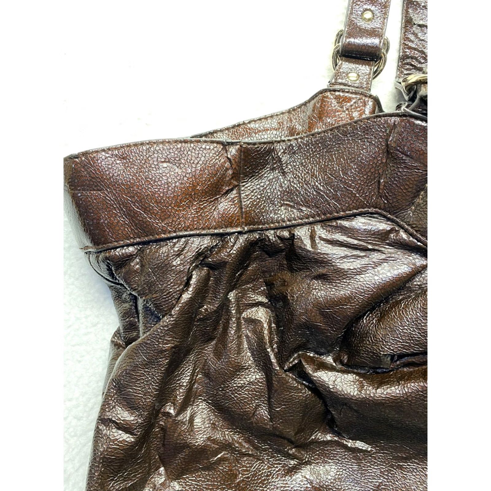 Loeffler Randall Loeffler Randall Tote Bag Brown with Dual Handles & Ruffle Detail Womens Bags Size ONE SIZE - 3 Thumbnail