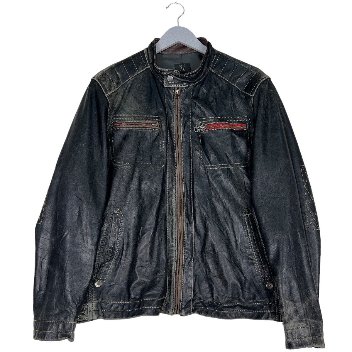 14th Addiction 🔥 G STAGE LEATHER RIDER MOTO JACKET Size US L / EU 52-54 / 3 - 1 Thumbnail