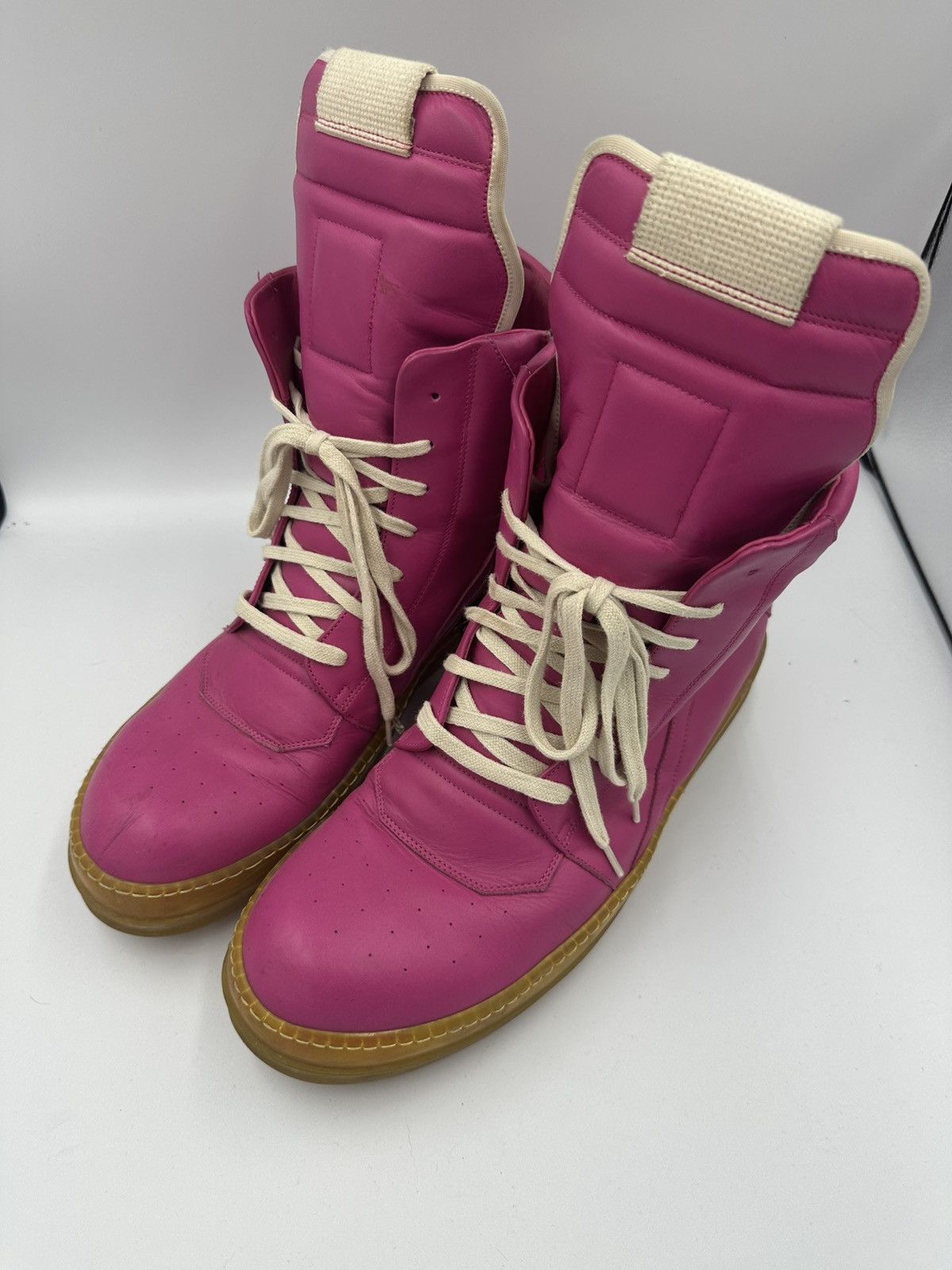Rick Owens Rick Owens pink yellow sole geobasket Size US 13 / EU 46 - 2 Thumbnail