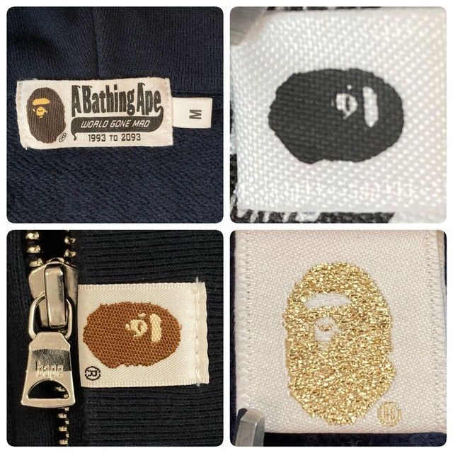 Bape BAPE EMBROIDERY Shark Full Zip Hoodie Navy a bathing ape Size US M / EU 48-50 / 2 - 8 Thumbnail