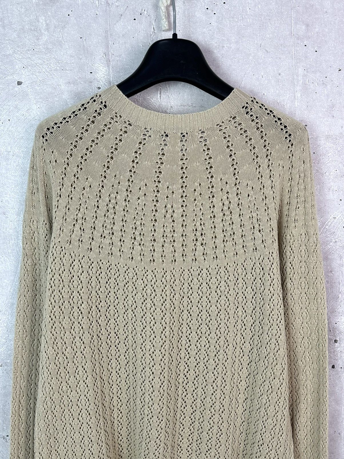 Uniqlo Ines De La Fressage Beige Knit Long Sleeve Sweater
