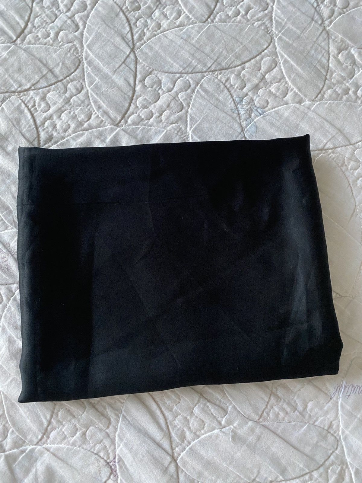 Other Premium Black Satin Rectangle Womens Hijab Scarf Size ONE SIZE - 4 Thumbnail