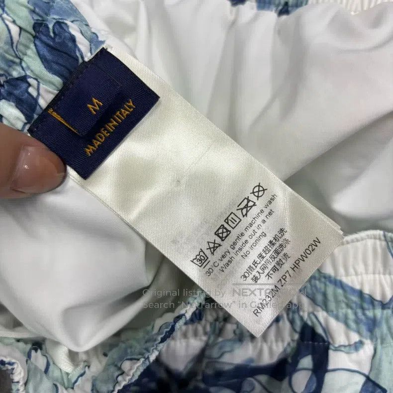 Louis Vuitton Louis Vuitton size m Blue midi seagrass print elasticated w Size US 28 / EU 44 - 3 Thumbnail