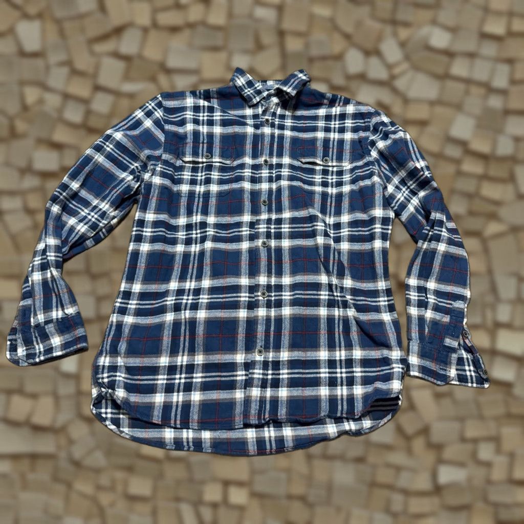 Vintage Jachs Shirt Men's XL Tall Plaid Blue White Red Long Sleeve Button Up Size US XL / EU 56 / 4 - 1 Thumbnail