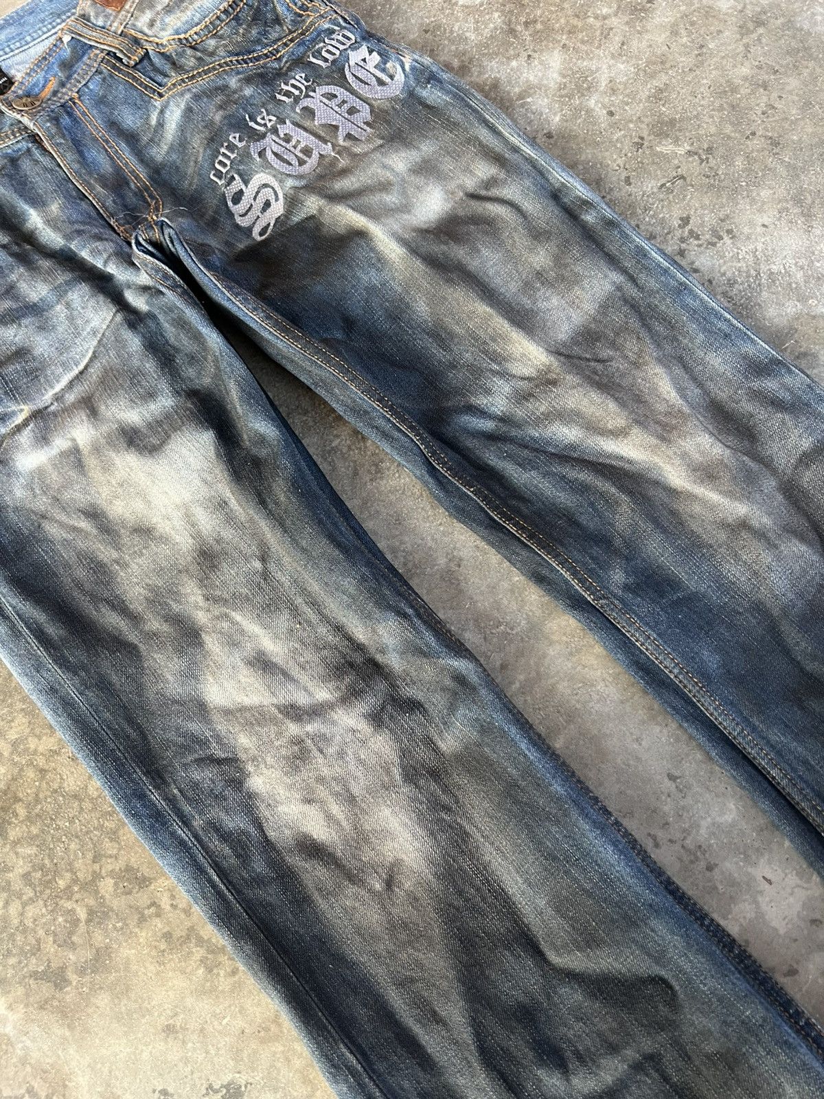 If Six Was Nine × Japanese Brand 💥Rare💥Vintage M.C.D Embroidery Punk Jeans Size US 30 / EU 46 - 5 Thumbnail