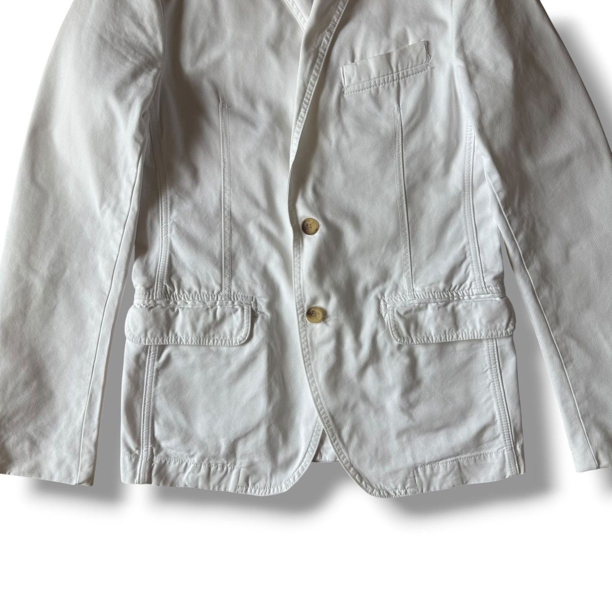 Dolce & Gabbana Dolce & Gabbana White Cotton Single Breast Coat Size 46S - 5 Thumbnail