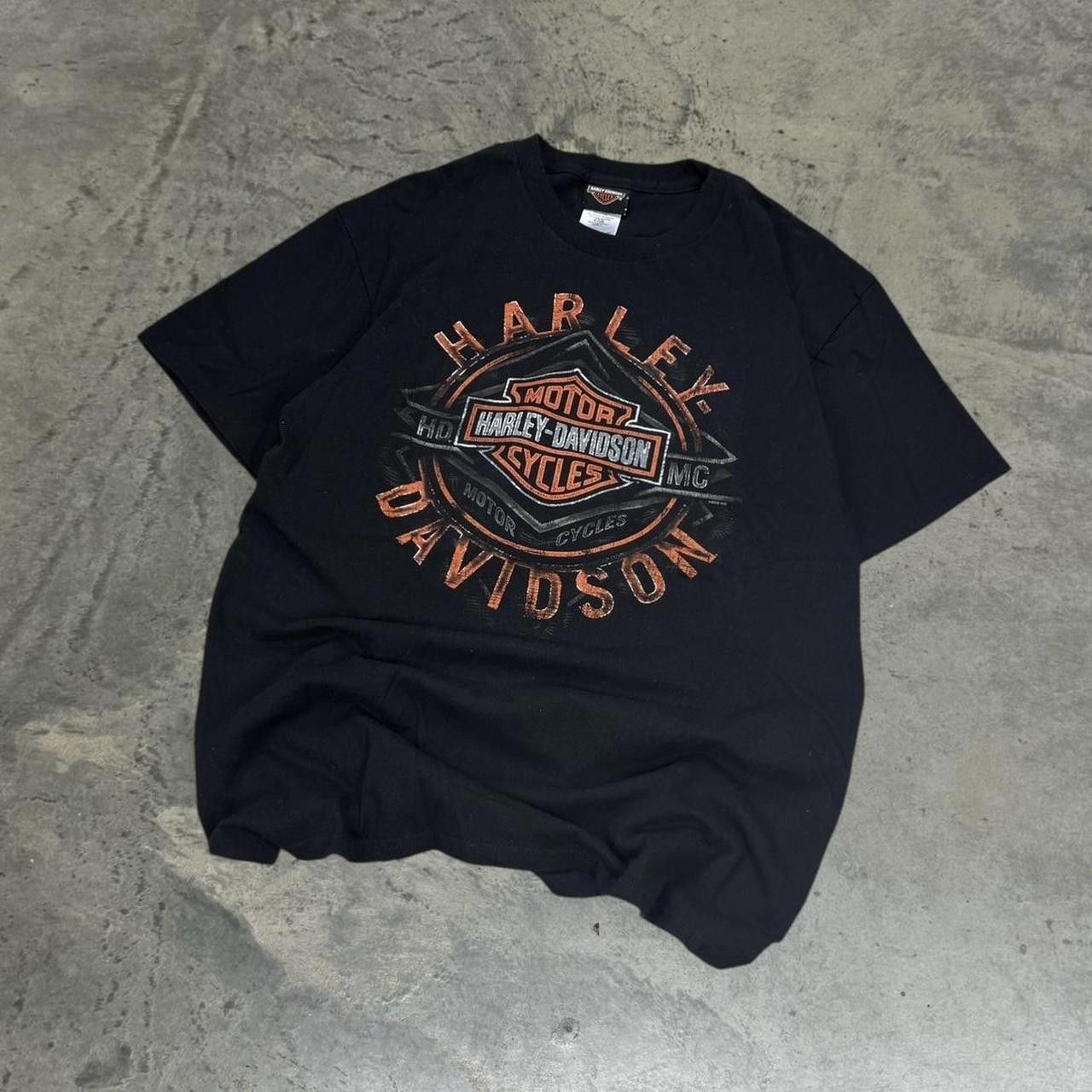 Harley Davidson × Vintage Vintage Y2K Harley Davidson Tribal Graphic T-Shirt Size US L / EU 52-54 / 3 - 1 Thumbnail