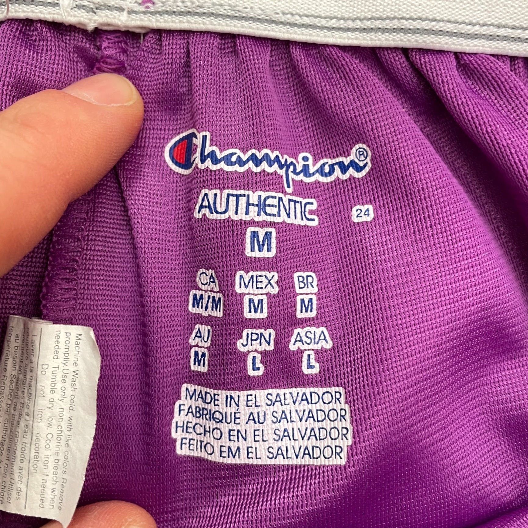 Champion Champion Authentic Active Shorts Womens Medium Purple Elastic Athletic 27x3.5 Size 32" / US 10 / IT 46 - 4 Thumbnail